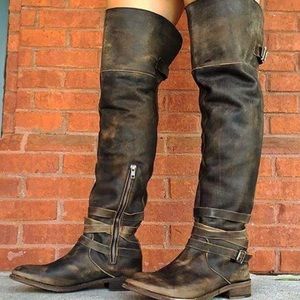 Musse & Cloud high rise leather boats